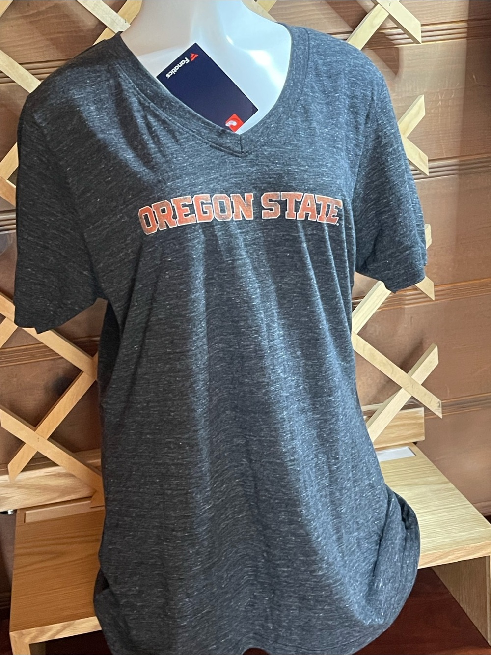 Oregon State  Heather Charcoal V-Neck T-Shirt/ NWT